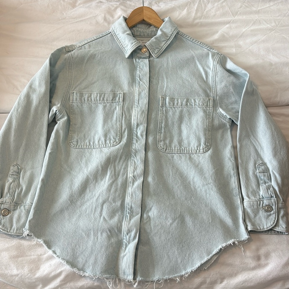 Women’s Denim Jean Shirt / Shacket - Zara size M